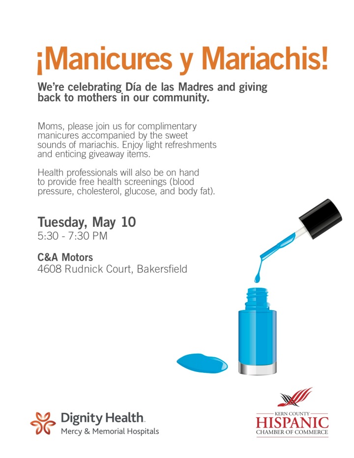 Manis and Mariachis Flyer - English